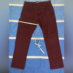 Goodfellow & Co Mens Athletic Fit Hennepin Chino 32x30 - Wine Red